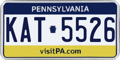 PA license plate KAT5526