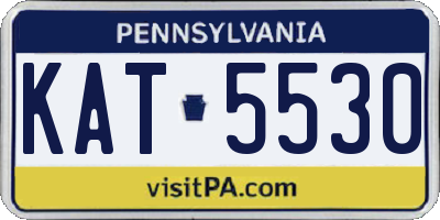 PA license plate KAT5530