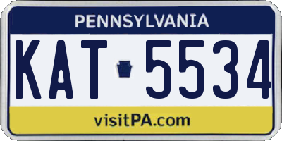 PA license plate KAT5534
