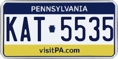 PA license plate KAT5535