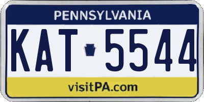 PA license plate KAT5544