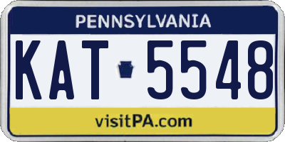 PA license plate KAT5548