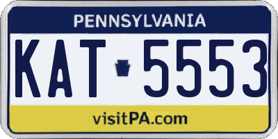 PA license plate KAT5553