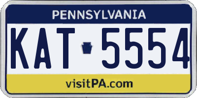 PA license plate KAT5554