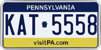 PA license plate KAT5558