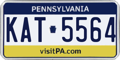 PA license plate KAT5564