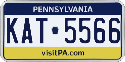 PA license plate KAT5566