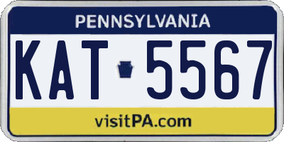 PA license plate KAT5567