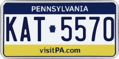 PA license plate KAT5570