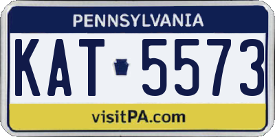 PA license plate KAT5573