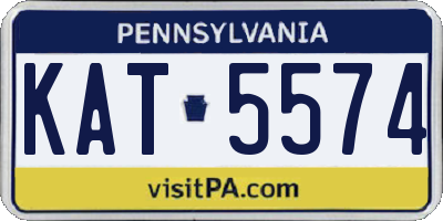 PA license plate KAT5574