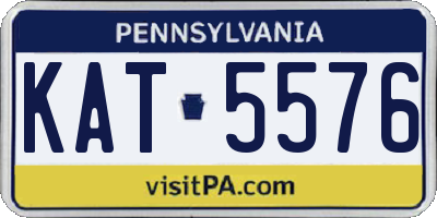 PA license plate KAT5576