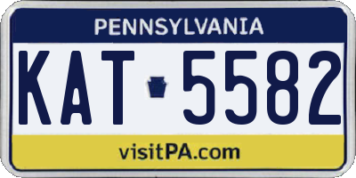 PA license plate KAT5582