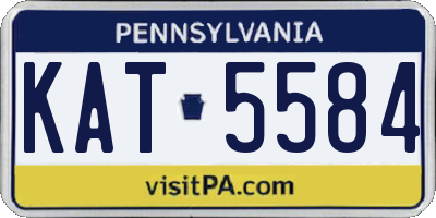 PA license plate KAT5584