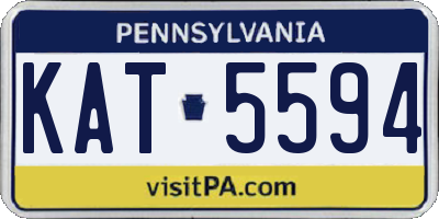 PA license plate KAT5594