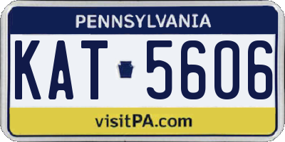 PA license plate KAT5606