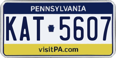 PA license plate KAT5607