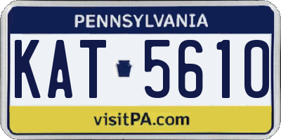 PA license plate KAT5610