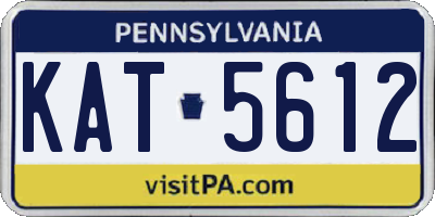 PA license plate KAT5612