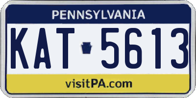 PA license plate KAT5613