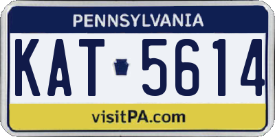 PA license plate KAT5614