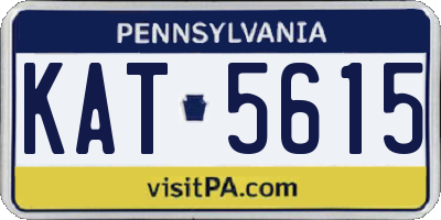 PA license plate KAT5615