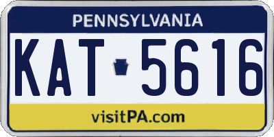 PA license plate KAT5616