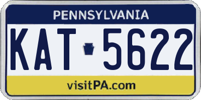 PA license plate KAT5622