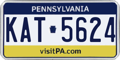 PA license plate KAT5624