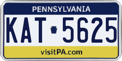 PA license plate KAT5625