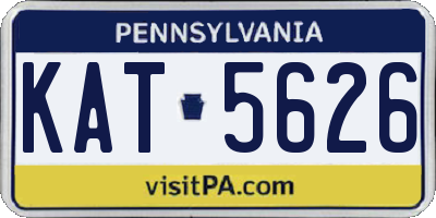 PA license plate KAT5626