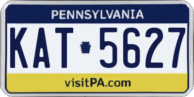 PA license plate KAT5627