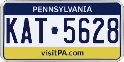 PA license plate KAT5628