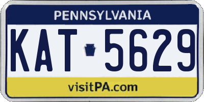 PA license plate KAT5629