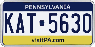 PA license plate KAT5630