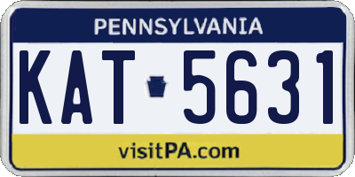 PA license plate KAT5631