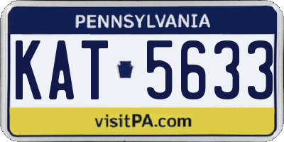 PA license plate KAT5633