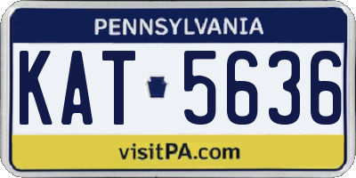 PA license plate KAT5636