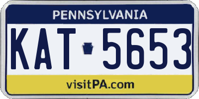 PA license plate KAT5653