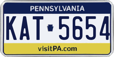 PA license plate KAT5654