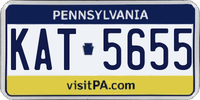 PA license plate KAT5655