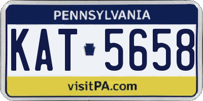 PA license plate KAT5658