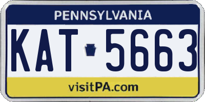 PA license plate KAT5663