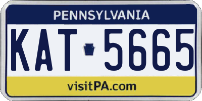 PA license plate KAT5665
