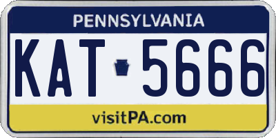 PA license plate KAT5666