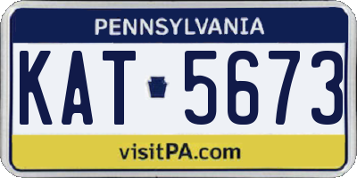 PA license plate KAT5673