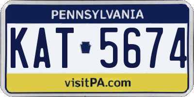 PA license plate KAT5674