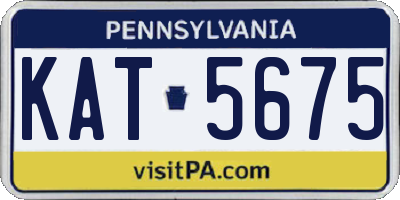 PA license plate KAT5675