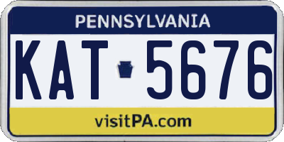 PA license plate KAT5676