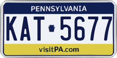 PA license plate KAT5677